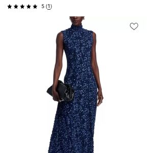 Proenza Schouler Valentia Elegant Blue Floral Maxi Dress